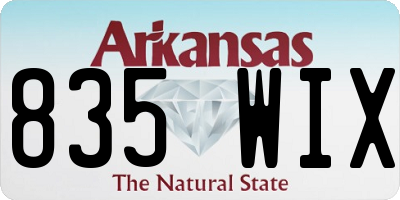 AR license plate 835WIX