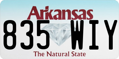 AR license plate 835WIY