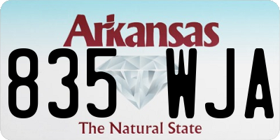 AR license plate 835WJA