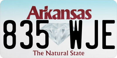 AR license plate 835WJE