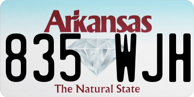 AR license plate 835WJH