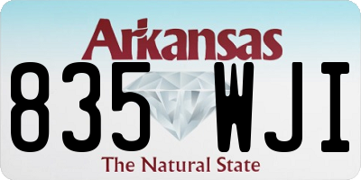 AR license plate 835WJI