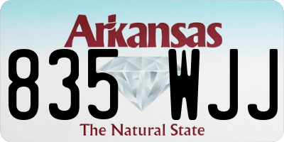 AR license plate 835WJJ