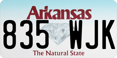 AR license plate 835WJK