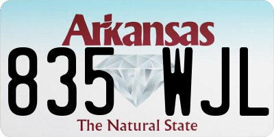 AR license plate 835WJL