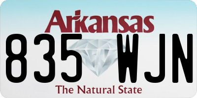 AR license plate 835WJN