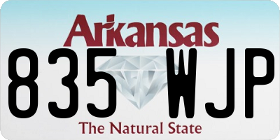 AR license plate 835WJP