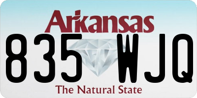 AR license plate 835WJQ