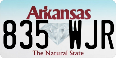 AR license plate 835WJR
