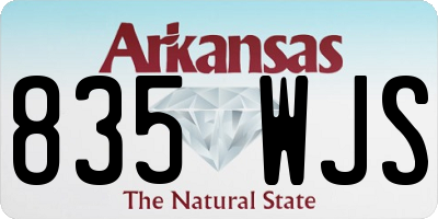 AR license plate 835WJS