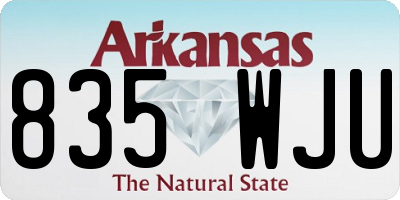 AR license plate 835WJU