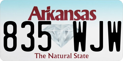 AR license plate 835WJW