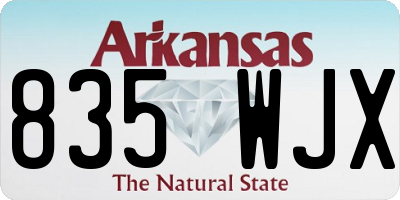 AR license plate 835WJX