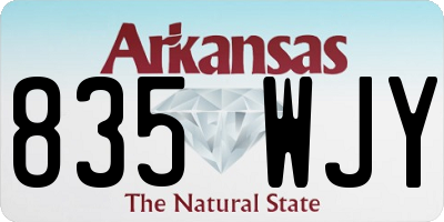 AR license plate 835WJY