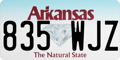 AR license plate 835WJZ