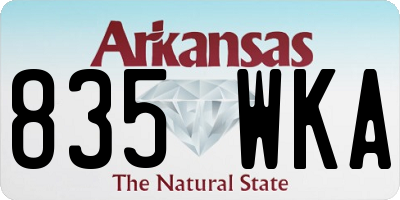 AR license plate 835WKA
