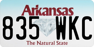 AR license plate 835WKC