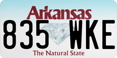 AR license plate 835WKE