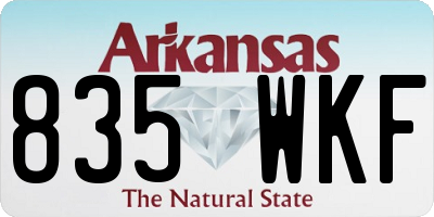 AR license plate 835WKF