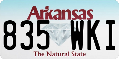 AR license plate 835WKI