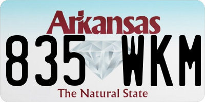 AR license plate 835WKM