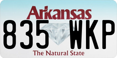AR license plate 835WKP