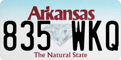 AR license plate 835WKQ