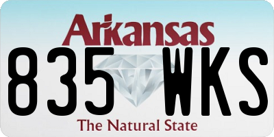 AR license plate 835WKS