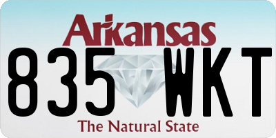 AR license plate 835WKT