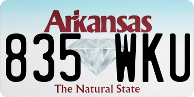 AR license plate 835WKU