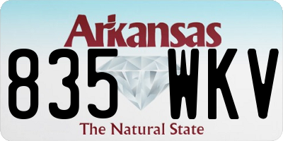 AR license plate 835WKV