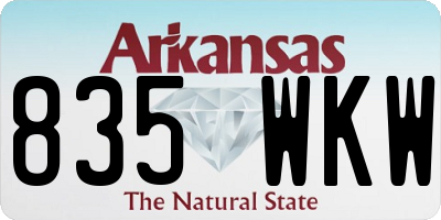 AR license plate 835WKW