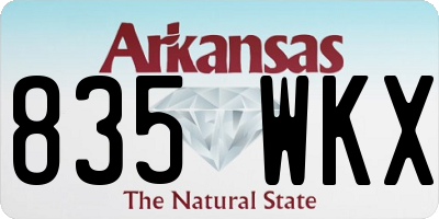 AR license plate 835WKX