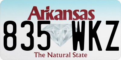 AR license plate 835WKZ