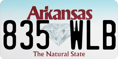 AR license plate 835WLB