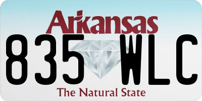 AR license plate 835WLC