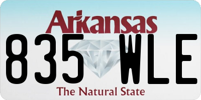 AR license plate 835WLE