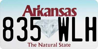 AR license plate 835WLH