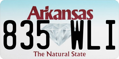 AR license plate 835WLI