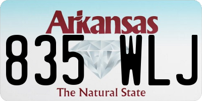 AR license plate 835WLJ