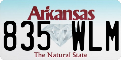 AR license plate 835WLM