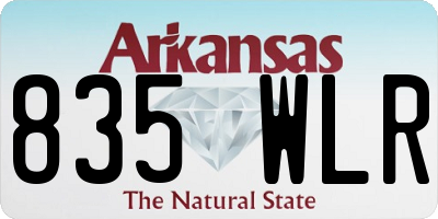 AR license plate 835WLR