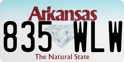 AR license plate 835WLW