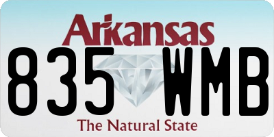 AR license plate 835WMB