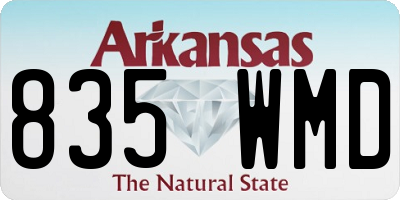 AR license plate 835WMD