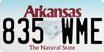 AR license plate 835WME