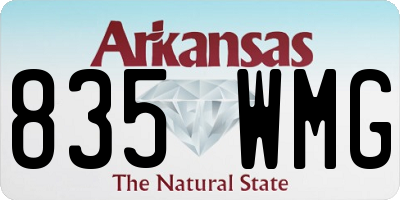 AR license plate 835WMG