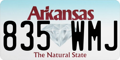 AR license plate 835WMJ
