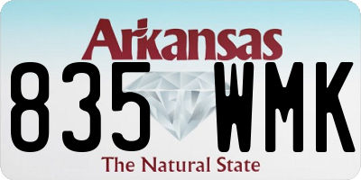 AR license plate 835WMK