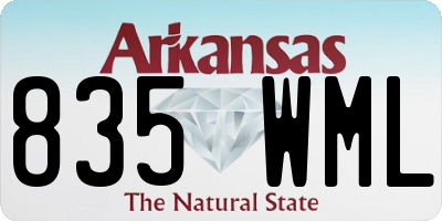 AR license plate 835WML